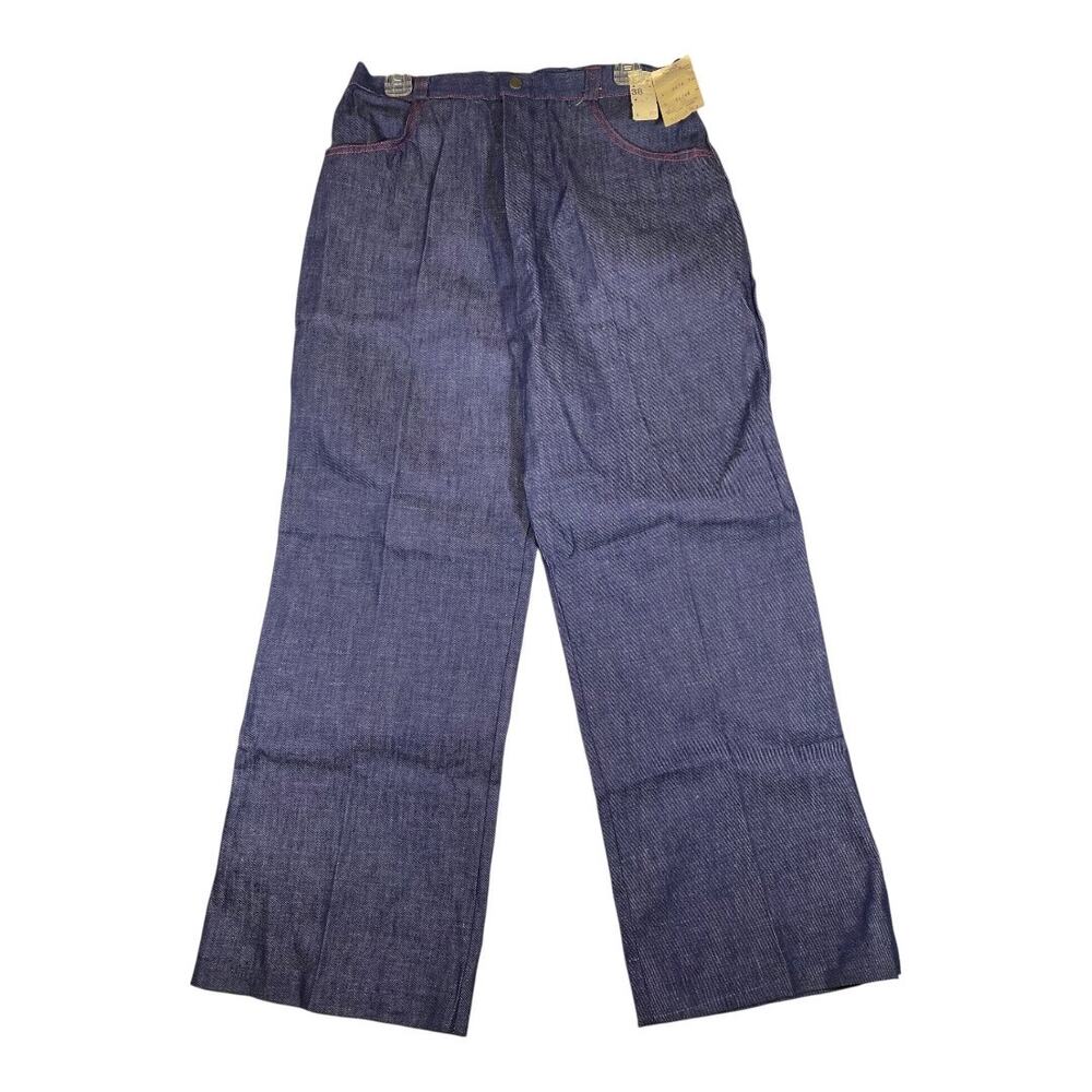 Sears Vintage 70 Denim NWT Collectible Measures W32 Red Topstitch USA Blue Jeans
